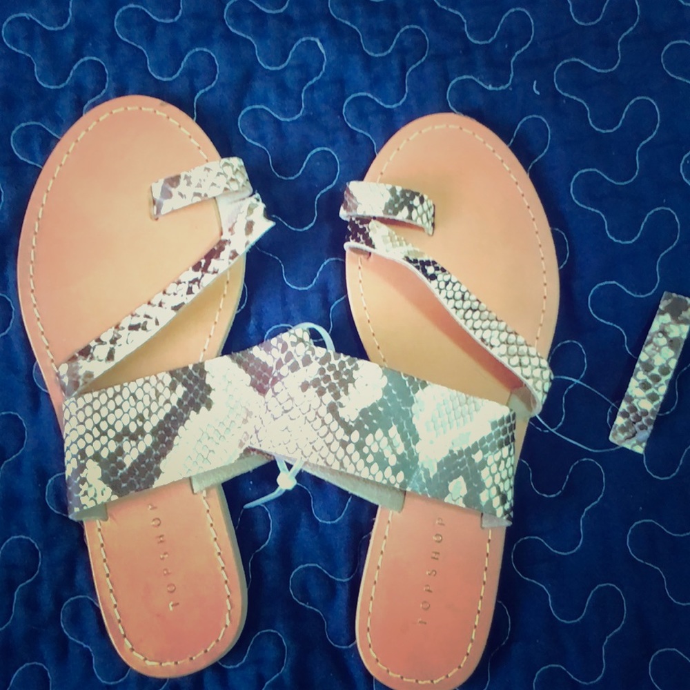 Animal print sandals size 38